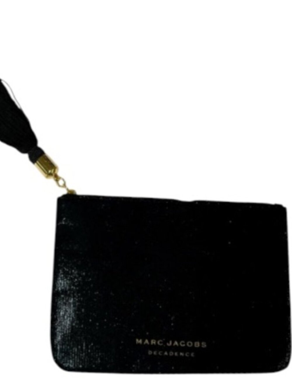 Marc Jacobs Decadence Shimmer Dark Green Makeup Bag, Tasseled Zip-up Pouch Bag